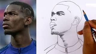 How to Draw Paul Pogba step by step | easy pencil sketch