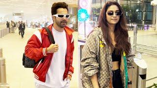 Baby John Star Varun Dhawan & Keerthy Suresh Spotted At Mumbai Airport