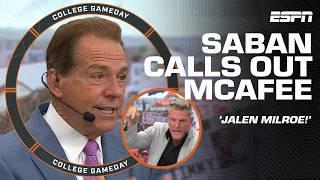 Nick Saban interrupts Pat McAfee MID-SENTENCE to call out Milroe AS A PROBLEM  | College GameDay