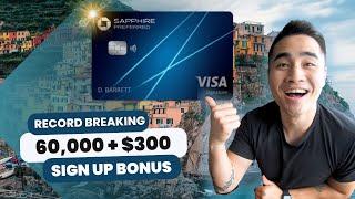 IT'S LIVE | 60,000 Ultimate Reward Points + $300 Credit | How To Maximize Chase Sapphire Preferred