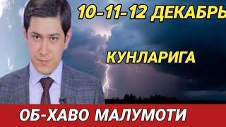 10-11-12 ДЕКАБРЬ КУНЛАРИ УЧУН ОБ ХАВО МАЛУМОТИ, ob havo.