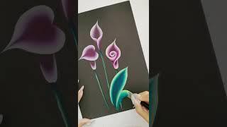 Acrylic Easy flower painting tutorial for beginners shorts|colour painting ideas#shorts#viral