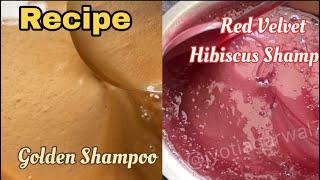 Awla-Reetha-Shikakai Herbal Shampoo || Golden Shampoo || Red Velvet Hibiscus Shampoo || Recipe