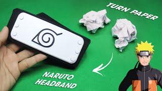 EASY PAPER DIY - How I make my PAPER (Bandana) Naruto Headband | 3D & Realistic Version