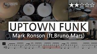 [Lv.04] Uptown Funk - Mark Ronson (ft.Bruno Mars) () Pop Drum Cover, Score, Sheet,Lessons