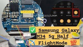 ️ Samsung Galaxy M34 5g Half FlightMode Problem Solution ️  | Half Airplane Mode 