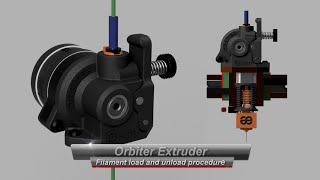 Orbiter Extruder simple filament load and unload procedure