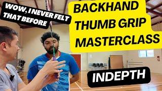 How To Hold A Badminton Backhand Thumb Grip Master Class With Manav - Fundamental Skills