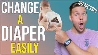 How to Change a Baby's Diaper w/ NO MESS!!! | Diaper Changing Tips