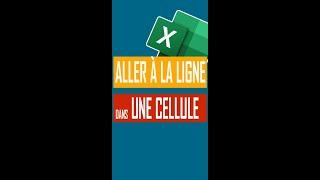 MS Excel | ALLER À LIGNE DANS UNE CELLULE #short