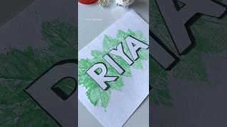 Name Lettering #calligraphy #shorts #leafart