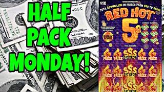 $300 HALF PACK OF RED HOT 5'S PA LOTTERY SCRATCH OFF TICKETS!