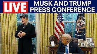 LIVE: President Donald Trump and Elon Musk hold Press Conference in Oval Office