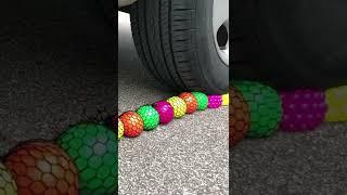 Experiment Car vs Squishy Balls ASMR Crushing #shorts