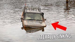 Almost sinking my Land Rover in a river