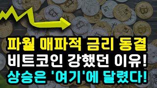 비트코인 연준의 금리 동결과 파월 매파적 메시지에도 가격 방어 잘 해낸 이유! 지금 관건은 '여기'에 있다! 이더리움 솔라나 리플 수이