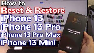 How to Reset/Restore iPhone 13/Pro/Pro Max/Mini Factory Reset Forgot Passcode iPhone is Disabled Fix