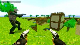 Counter Strike Source - Zombie Mod on de_minecraft_village_v3 map