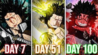 Spending 100 Days as KENPACHI in Bleach Roblox.. (Peroxide)