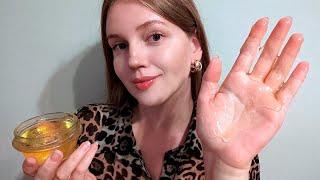 ASMR Honey Face Massage. Unintelligible Whispers. 2 Hours