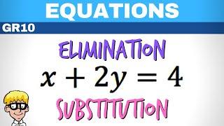 Simultaneous Equations grade 10 | Introduction to Elimination and Substitution