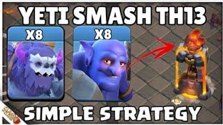 TH13 Yeti Bowler Attack Strategy With Queen Charge | Th13 Ground Attack Strategy