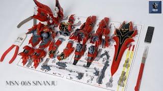 Takumi Studios MG 1/100 Sinanju Conversion Addon ASMR Unboxing and Stop Motion Build Review