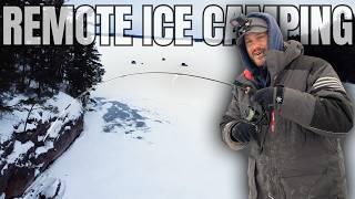 3 Days Ice Camping on a REMOTE Lake for AGRESSIVE Fish!