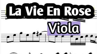 La Vie En Rose Viola Sheet Music Backing Track Play Along Partitura