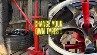 Ebay manual/portable tyre changer review. Changing tyres on 18” ALLOY wheels and low profile tires