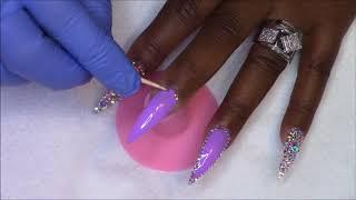 DIY  How To Do Nail art, Acrylic nails Watch Me Spring  BLINGMy Acrylic Nails #101 #101