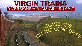 Virgin Red Class 47 locomotives on the Settle & Carlisle Railway