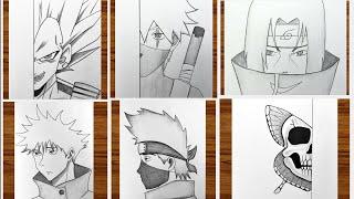 6 Easy anime drawing | How to draw anime step by step | Easy anime drawing for beginners #animeart