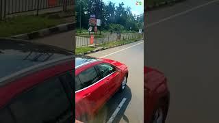 Mercedes car / Red mercedes on highway 