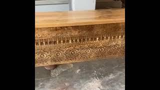 longest 14fit Length carved console table