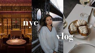 life in nyc vlog  champagne bar, cute cafes, ricotta toast, broadway show | week of fun & friends