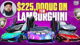 Got It  Speed Drift 10 Lamborghini Skins in $225,000 UC  PUBG Mobile Crate Opening