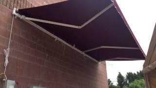 ALEKO® 20 x 10 Retractable Patio Awning BURGUNDY Color