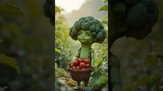 The Magical Broccoli Garden: A Tiny Gnome's Adventure  #NatureAndAI #art #ai #shorts #shortvideo