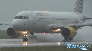 EXTREME! Spotting - Heavy Rainstorm A320 Takeoff from Split Airport