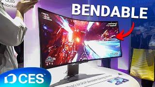 LG Bendable MONITOR showcase at CES 2025 (LG UltraGear GX9)