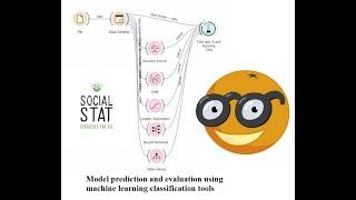 Model evaluation and prediction  using orange software, for example, machine learning classification