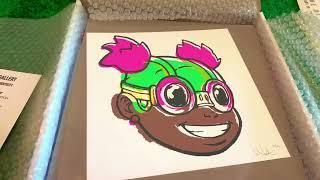 Hebru Brantley - Vertical Gallery - LILAC print and Editions Book Unboxing