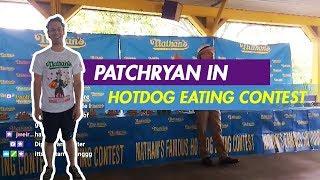 Patchryan Competing at the Nathans Famous Hotdog Eating Contest | IRL Streaming