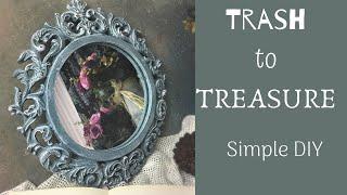 SHABBY CHIC MIRROR UP-CYCLE | TRASH TO TREASURE RESTYLE