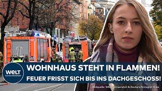 GROßBRAND IN BERLIN: 14 Verletzte! Wohnhaus steht bis zum Dachgeschoss in Flammen!