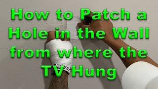 How to Patch a Hole in the Drywall from TV Wall Mounting 