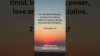 2 Timothy 1:7 “The Sprit God Gave Us” Daily Bible Verse #bibleverseshorts