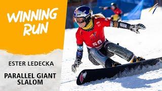 Ledecka takes World Cup win no. 19 in PGS | FIS Snowboard World Cup 24-25