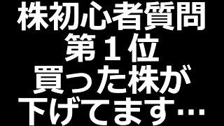 「買った株が下げてる。売った方がいい？」株初心者に10000万回聞かれた質問